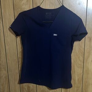 Figs Deep Blue V-Neck Scrub Top and jogger set